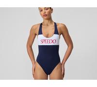 Speedo - Damen Schwimmer Clourblock marineweiss marine/weiss, DE M (50)