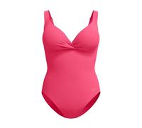 Speedo Damen Shaping CroS Knot One Piece Swimsuit | Shapewear | Beach and Holiday Swimwear, RASPBERY FILL/VERMIL, 42