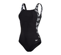 Speedo Damen Shaping LunaLustre Printed 1 Piece Badeanzug, Schwarz/Weiß, 32