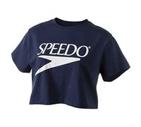 Speedo Damen T-Shirt Kurzarm Rundhals Vintage Crop, Damen, Crop Top, T-Shirt Short Sleeve Crew Neck Vintage Crop, Speedo Navy, Small