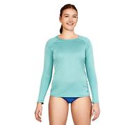 Speedo Damen Uv Bade, langärmlig, Rashguard Rash Guard Shirt, Meliertes Porzellan, X-Large