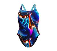 Speedo Digital Allover Printed Leaderback Badeanzug Damen