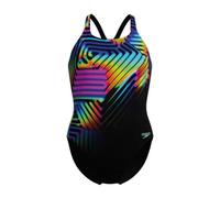 Speedo Digital Printed Medalist Swimsuit Schwarz UK 34 Damen