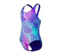 Speedo Digitaler Badeanzug für Mädchen, Spritzschutz, Blau / Violett, Blau / Violett, 11-12 Jahre