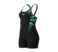 Speedo Damen-Badeanzug HyperBoom Splice Legsuit Einteiliger Badeanzug für Damen, Dunkles Blaugrün, 32