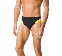 Speedo Endurance+ Launch Splice Badehose für Herren, Herren, Badeanzug, Spark Splice Brief, Schwarz/Gelb, 34