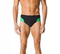 Speedo Endurance+ Launch Splice Badehose für Herren, Herren, Badeanzug, Spark Splice Brief, Schwarz/Grün, 36