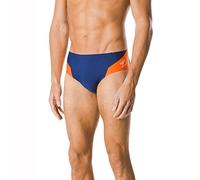 Speedo Endurance+ Launch Splice Badehose für Herren, Herren, Badeanzug, Swimsuit Brief Endurance+ Splice Team Colors, Marineblau/Orange, 38