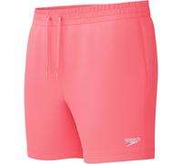 Speedo Herren Watershort Badehose 16"| Schnell trocknend | Bequemer Sitz | Klassischer Style | Tunnelzugbund Schwimmbekleidung, Schwarz/Neon Coral, M