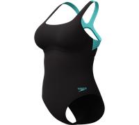 Speedo Damen Badeanzug mit Flexband und integriertem Schwimm-BH | Schwimmen | Fitnesstraining Schwimmbekleidung, Anthracite, 34