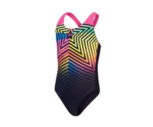 Speedo Girl's Digital Placement Splashback Badeanzug, Pink, 164