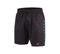 Speedo Herren Bade-Shorts Sport mit Aufdruck 16 Zoll, Schwarz/Windsor-Blau, XL, 811365A504