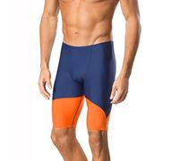 Speedo Herren-Badeanzug Endurance+ Splice Teamfarben, Herren, Störsender, Swimsuit Jammer Endurance+ Splice Team Colors, Marineblau/Orange, 26