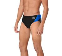 Speedo Herren Badeanzug-Slip, Endurance+, Spleiß-teamfarben, Schwarz/Blau, 22