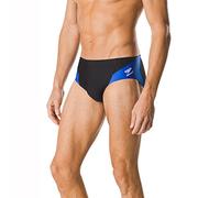 Speedo Herren Badeanzug Slip Endurance+ Splice Team Farben Schwarz/Blau Spark, 38