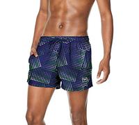 Speedo Herren-Badehose Redondo Kurze Länge Bedruckt Sternenblau/Grün Größe XL