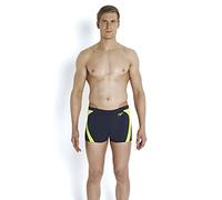 Speedo Herren Badehose Logo Graphic Splice Aquashorts, Oxid Grey/Lime Punch, 5, 8-09667B0765