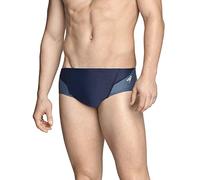 Speedo Herren Badehose Powerflex Eco Revolve Splice Team Farben, Herren, Badeanzug, Swimsuit Brief Powerflex Eco Revolve Splice Team Colors, Marineblau/grau, 24