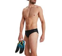Speedo ECO Endurance+ 7cm Schwimmslip, bequeme Passform, 100 Prozent chlorbeständig, schnell trocknend, schwarz, Herrengröße 26