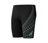 Speedo Herren Gala Lagenschwimmhose mit Logo | Schwimmtraining | Hochentwickeltes Material | Sportliches Design Schwimmbekleidung, Schwarz/Alfalfa Green, 34