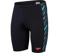 Speedo Herren Hyperboom Placement Aquashort | Schwimmtraining | Fitness | Chlorbeständig Schwimmbekleidung, Schwarz/Picton Blue/Siren Red, 42