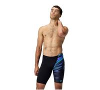 Speedo Hyperboom V-Cut Jammer | Quick Drying | Training | Fitness | Chlorine Resistant Schwimmhose für Herren, Black/Cobalt Pop, 40