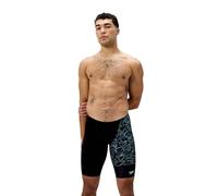 Speedo Herren Hyperboom Schwimmhose mit V-Schnitt | Schnelltrocknend | Training | Fitness | Chlorbeständig Black/Alfalfa Green 26