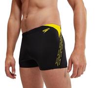 Speedo Herren Hyperboom Splice Aquashort Schwimmhose | Schnelltrocknend | Training | Fitness | Chlorbeständig Black/Yellow 34/11