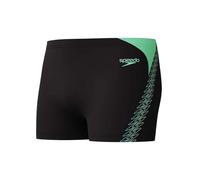 Speedo Schwimmhose Hyperboom Splice Aquashort – Herren – chlorbeständig – Schwarz/Alfalfa Green 40