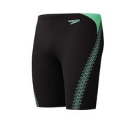 Speedo Herren Hyperboom Splice Schwimmhose | Schnell trocknend | Training | Fitness | Chlorbeständig Schwimmbekleidung, Schwarz/Alfalfa Green, 28