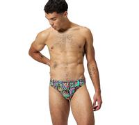 Speedo Herren Swimsuit Brief Eco Flex 2” Outseam Beachstar Schwimm-Slips, Milo Blocks, 34 (23er Pack)