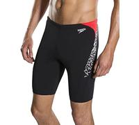Speedo Herren Swimwear Boom Splice Jammer, Black/White/Lava Red, 1, 8-10856B444
