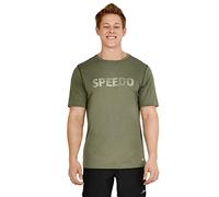 Speedo Herren UV-Badeshirt mit grafischem Muster, kurzärmlig Rash Guard Shirt, Hexalator Douglasie, XX-Large