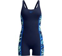 Speedo Hyperboom Splice Muscleback Schwimm Legsuit für Damen, Navy Blau, 38