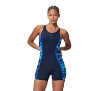 Speedo Hyperboom Splice Muscleback Schwimm Legsuit für Damen, Navy Blau, 42