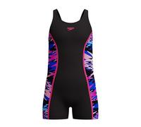 Speedo Hyperboom Splice Muscleback Schwimm-Legsuit für Mädchen, Schwarz, 16