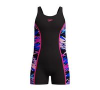 Speedo Hyperboom Splice Muscleback Schwimm-Legsuit für Mädchen, Schwarz, Größe 8