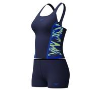 Speedo Hyperboom Splice Schwimm Tankini für Damen, Navy Blau, 28