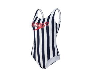 Speedo Ice Cream U-Back Marineblau/Weiß Damen Badeanzug EU 40 / UK 12