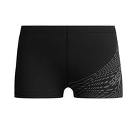Speedo Jungen Aquashorts mit Logo für Lagenschwimmen | Stretchmaterial | Urlaub oder Training | Sportliches Design | Hochentwickeltes Material Schwimmbekleidung, Schwarz/USA Charcoal, 9-10