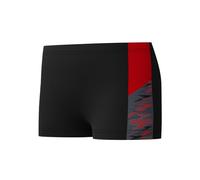 Speedo Jungen Dive Aquashort Badehose Schwimmer Anthrazit/High Risk Red, Anthrazit/High Risk Red, 7-8 Jahre