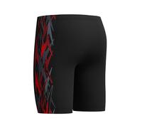 Speedo Jungen Placement Jammer Badehose Schwimmer Anthrazit/High Risk Red, Anthrazit/High Risk Red, 13-14 Jahre