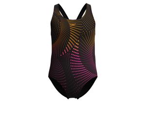 Speedo Kinder Allover Splashba Badeanzug schwarz-rot 128