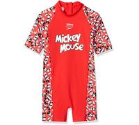 Speedo Kinder Einteiliger Badeanzug Disney Mickey Mouse Unisex Kinder, Risk Red/Schwarz/Weiß, 6 Jahre, 805592
