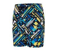 Speedo Kinder Glitchwarp Allover 15 Zoll WS Badeanzug S echtes Marineblau, blau-türkis, Empire, gelb-weiß