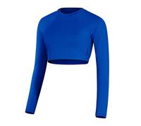 Speedo - Kurzes Top für Damen, Jersey, Athletisch, Raglanärmel (Blau) EU 40 / UK 12