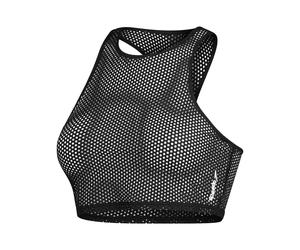 Speedo - Kurzes Top für Damen, Netzmaterial (Grau) EU 36 / UK 8