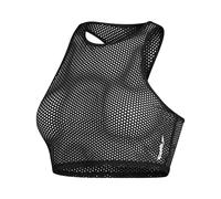 Speedo - Kurzes Top für Damen, Netzmaterial (Grau) EU 38 / UK 10