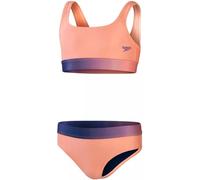 Speedo Mädchen-Badeanzug 2-teilig mit Kontrastband Soft Coral/Miami