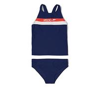 Speedo Mädchen Badeanzug Zweiteiliger dicken Trägern Tankini Set, rot/weiß/blau, 10